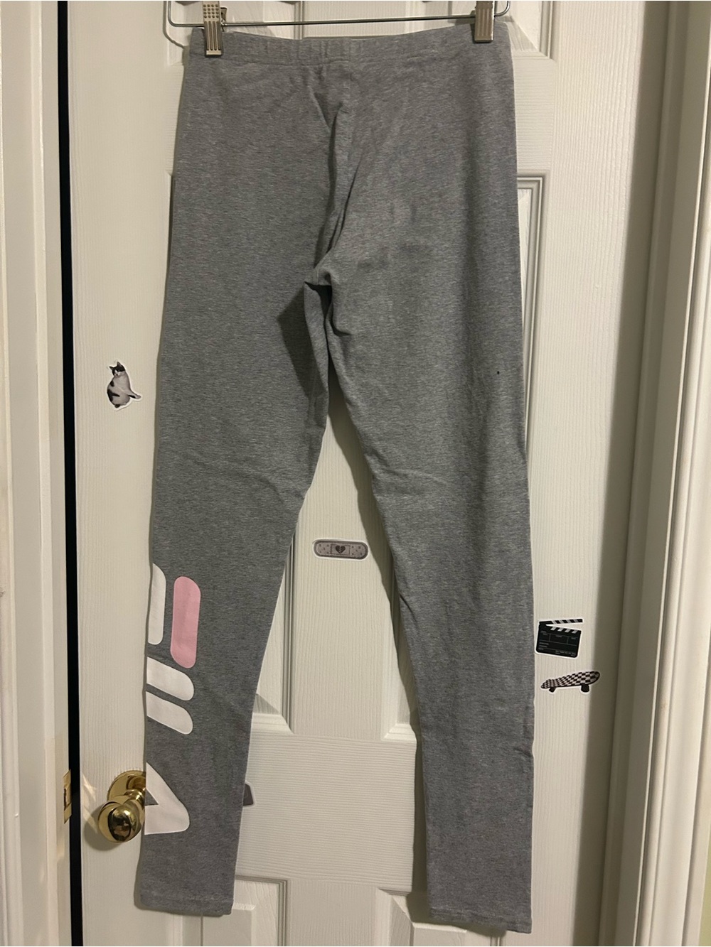 5/$10‼️ FILA Grey Leggings with Pink and White Accent